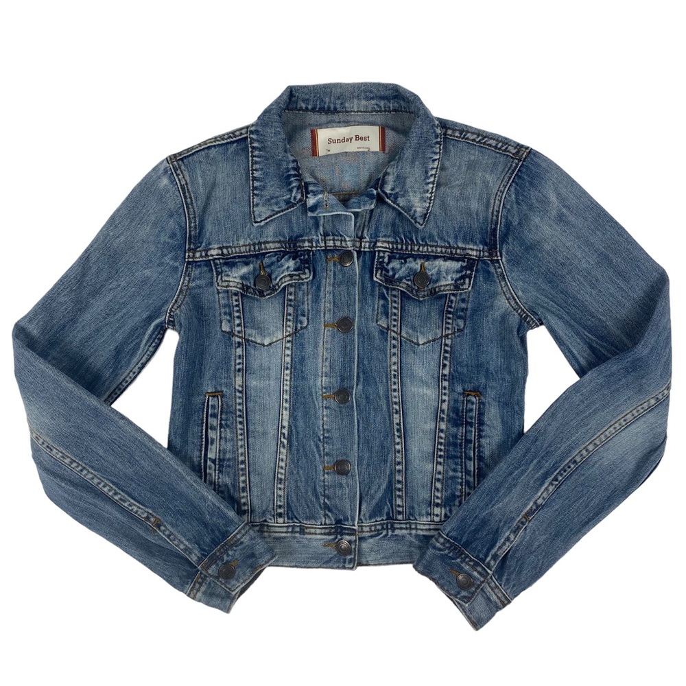 Sunday Best Women's Blue Denim Jean Jacket - Size M